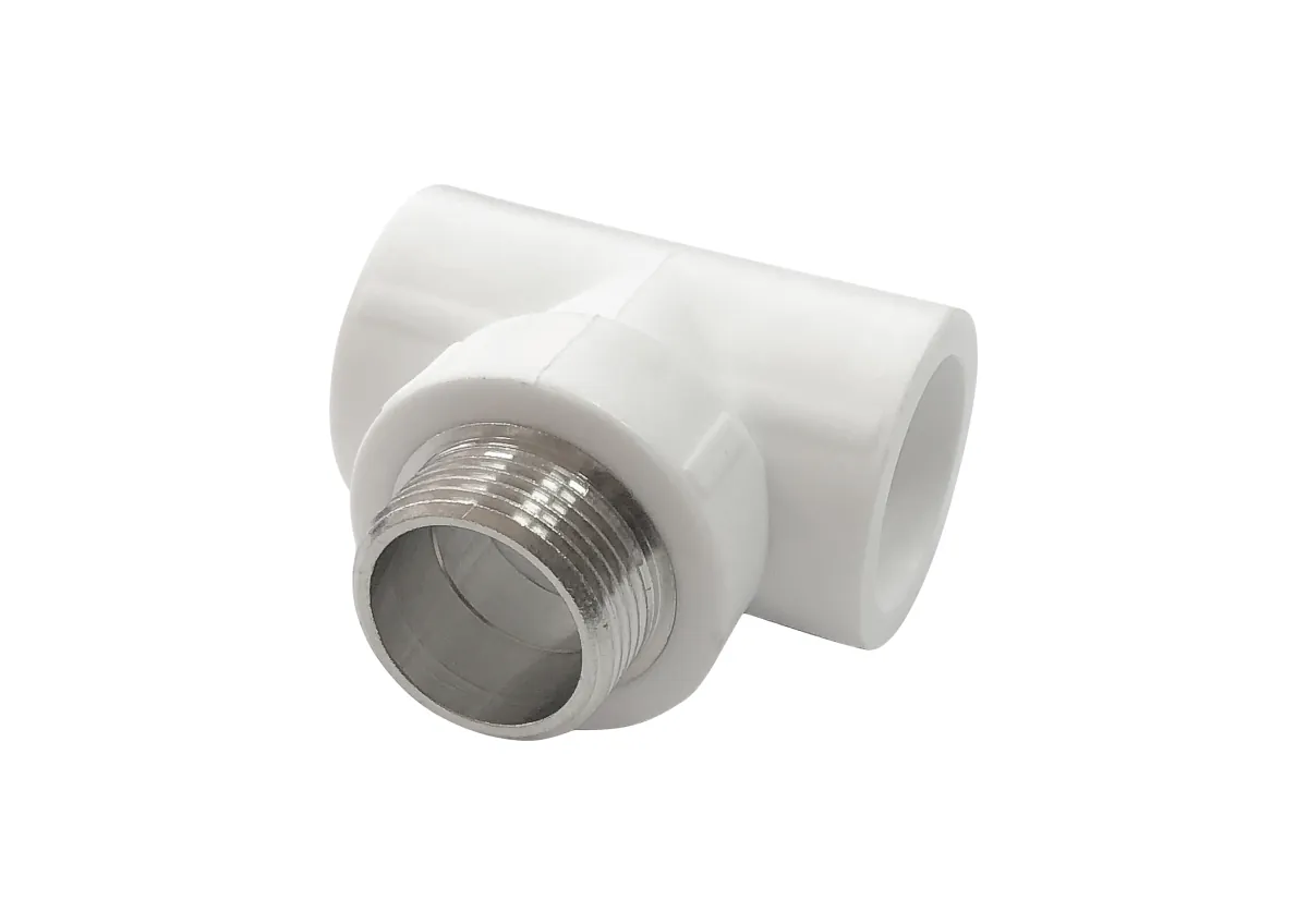 Тройник PP-R комбинированный с нар. резьбой D  32х 3/4 GRADEON (белый)